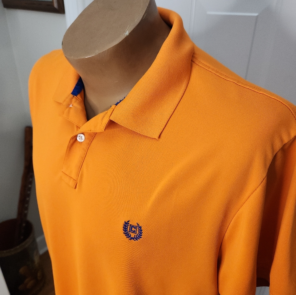 CHAPS Orange and Blue Insignia‎ Polo  Size XL